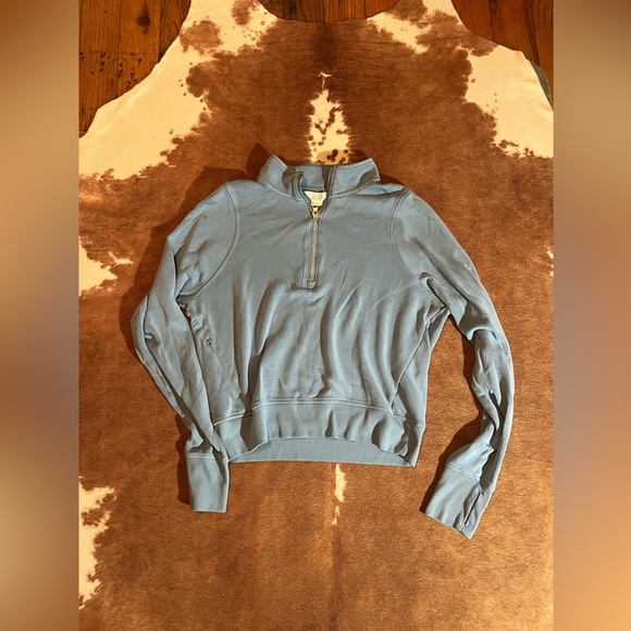 Danskin light blue soft quarter zip sweatshirt 
size small - Picture 1 of 3